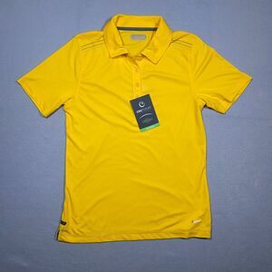 Ontour Dunlay Polo Shirt Women Medium Regular Yellow Short Sleeve‎ Golf NWT